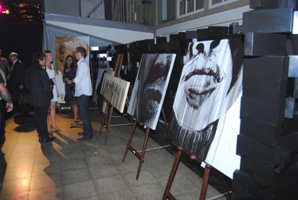 Easels being used at an event